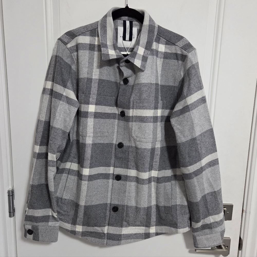 NWT - Profuomo Men's Italian Fabric Wool Blended Overshirt - Made In Portugal -L